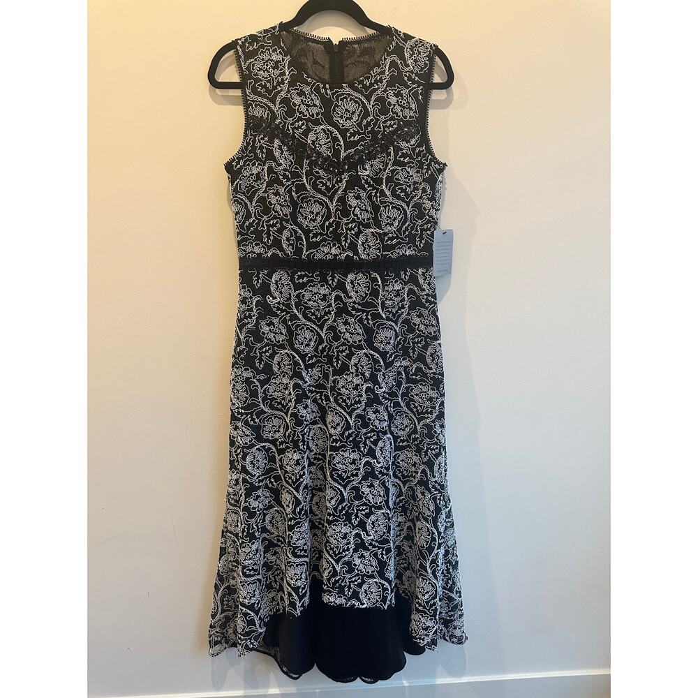 ML Monique Lhuillier Women's sleeveless High-low MIDI dress